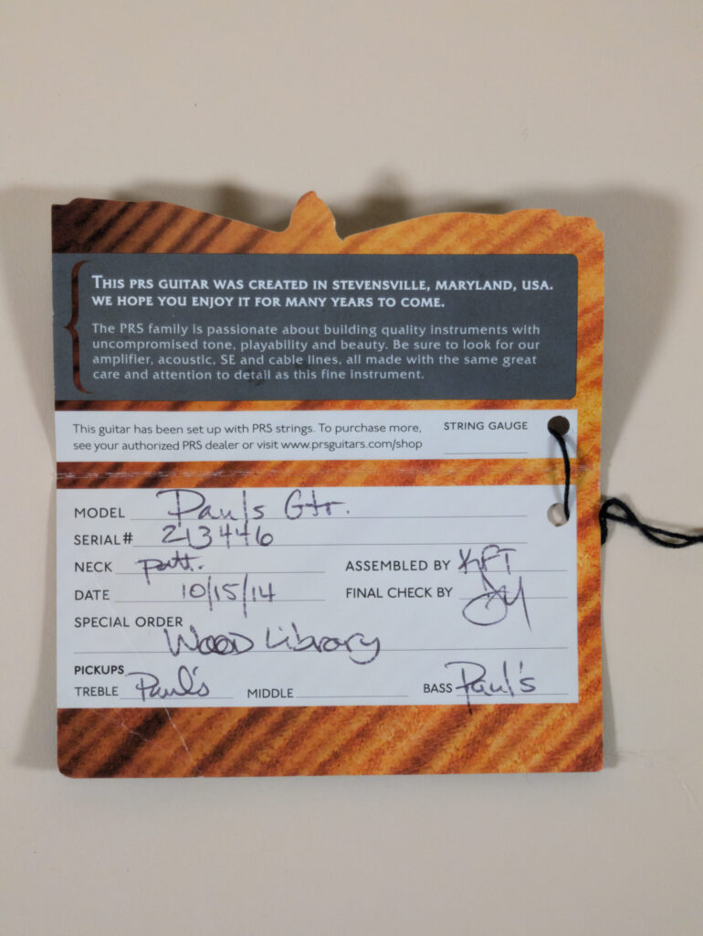 Paul’s Guitar Wood Library Artist Grade Red Tiger Top