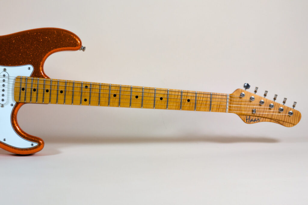 Trad S Tangerine Sparkle 5A Flame Maple Neck