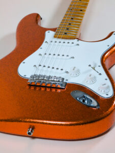 Trad S Tangerine Sparkle 5A Flame Maple Neck