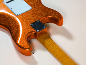 Trad S Tangerine Sparkle 5A Flame Maple Neck